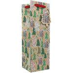 OPULENT TREE CHRSTMAS ROPE HANDLE WINE BOTTLE BAG   XBT 713a.