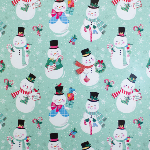 SULLIVAN PAPERS SNOWMAN BABIES CHRISTMAS GIFT WRAP ROLLS  GW 9445.