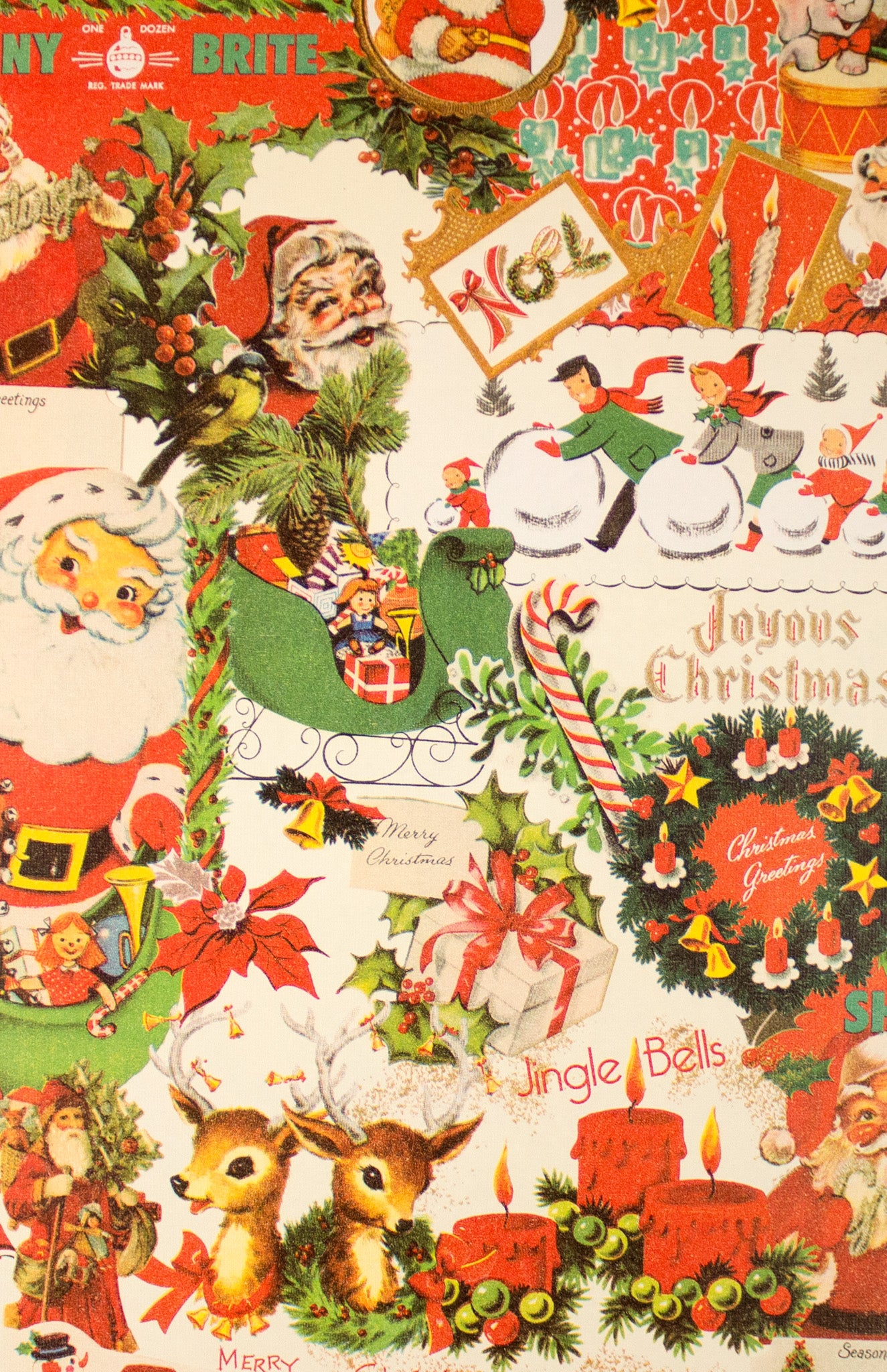 Wholesale Christmas Greetings Gift Wrap Paper