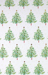METALIZED GREEN & WHITE TREES CHRISTMAS GIFT WRAP BY SULLIVAN USA GW 9109