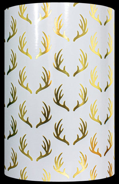 ABSOLUTE ANTLER METALIZED CHRISTMAS PAPER BY SULLIVAN PAPERS USA GW 9370.