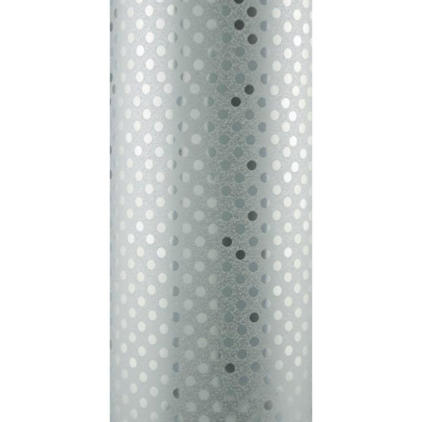 STERLING DOTS METALIZED PREMIUM JEWELERS ROLL GIFT WRAP