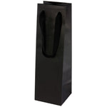 MANHATTAN BLACK UNCOATED WINE BOTTLE BAG   100 / CASE - W H Koch Packaging