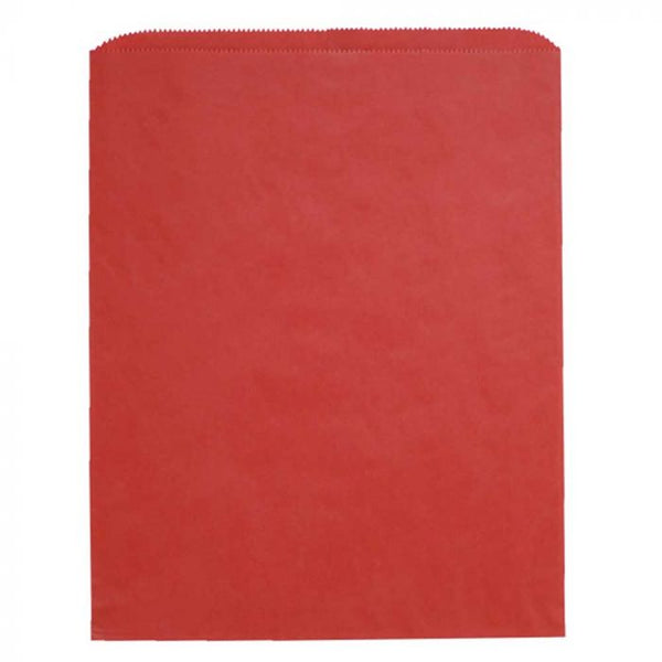 RED MADE IN USA PAPER MERCHANDISE BAG   PLAIN OR WITH YOUR STORE LOGO