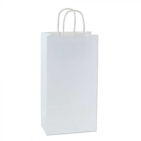 WHITE KRAFT TINT WINE BOTTLE BAGS  6.25X3.5 X13.5  250/CASE